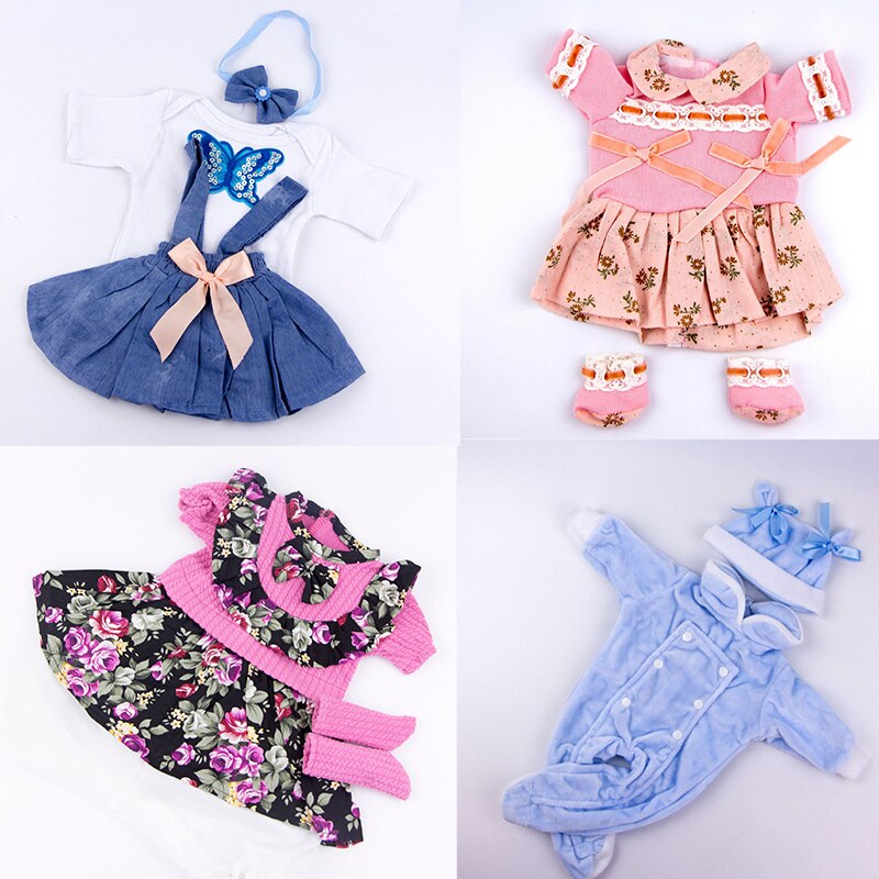 다양한 스타일의 인형 옷, 40-48cm 다시 태어난 인형 드레스, 새로 태어난 살아있는  인형 장난감, DIY 선물